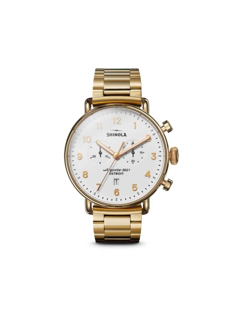 Shinola Canfield 2 Eye Chrono 43mm - Gold von Shinola