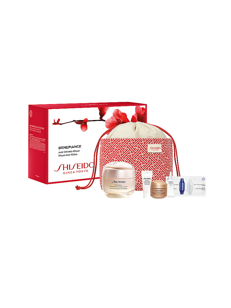 SHISEIDO Geschenkset - BENEFIANCE Wrinkle Smoothing Cream Pouch Set 50ml / 15ml / 5ml / 3ml von Shiseido