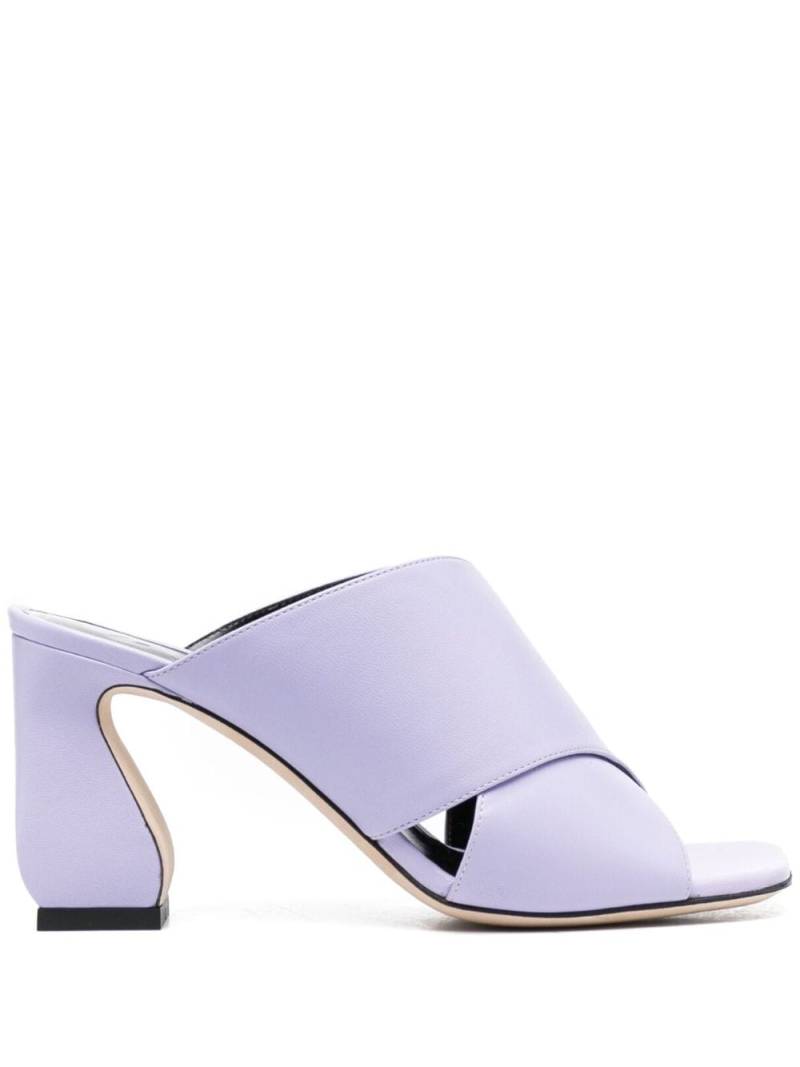 Si Rossi 80mm crossover-strap mules - Purple von Si Rossi