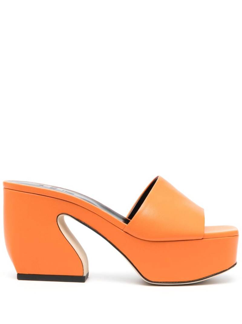 Si Rossi 95mm sculpted-heel mules - Orange von Si Rossi