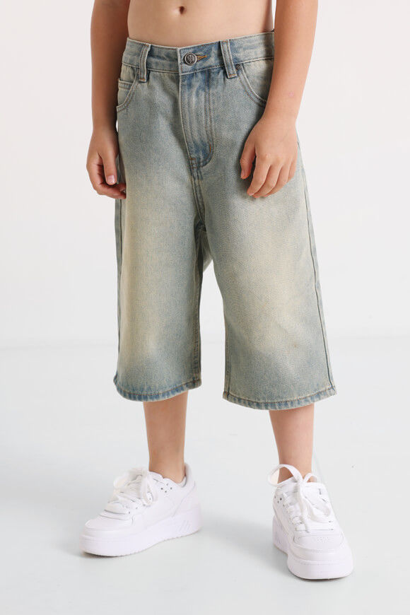 Sicko Baggy Fit Jeansshorts | Gewaschen Blau | Jungen  | 10 von Sicko