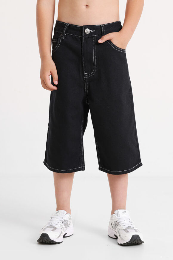 Sicko Baggy Fit Jeansshorts | Schwarz + Weiss | Jungen  | 10 von Sicko