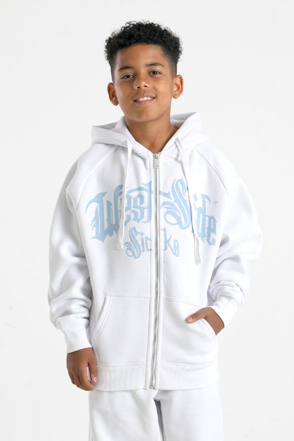 Sicko Kapuzensweatjacke | Weiss + Hellblau | Jungen  | 10 von Sicko