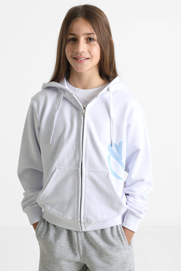 Sicko Kapuzensweatjacke | Weiss + Hellblau | Mädchen  | 10 von Sicko