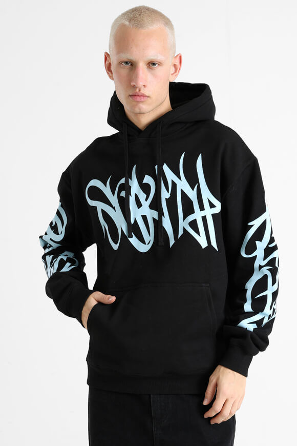 Sicko Kapuzensweatshirt | Schwarz + Hellblau | Herren  | L von Sicko