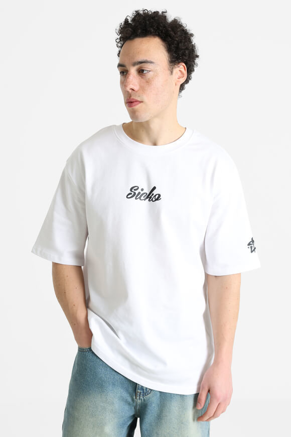 Sicko Oversize T-Shirt | Weiss | Herren  | M von Sicko