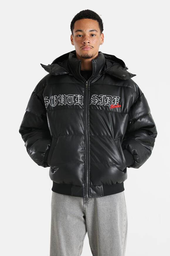 Sicko Puffer Kunstlederjacke | Schwarz | Herren  | L von Sicko