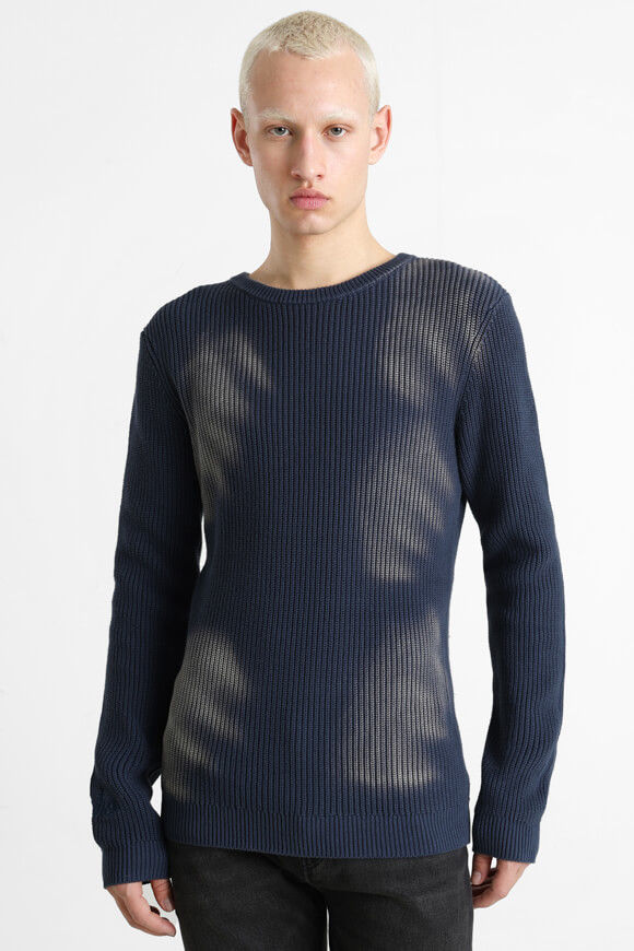 Sicko Strickpullover | Marineblau + Grau | Herren  | L von Sicko