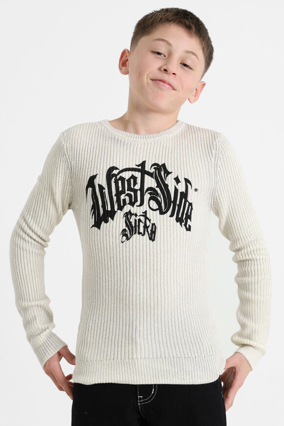 Sicko Strickpullover | Offwhite + Schwarz | Jungen  | 10 von Sicko