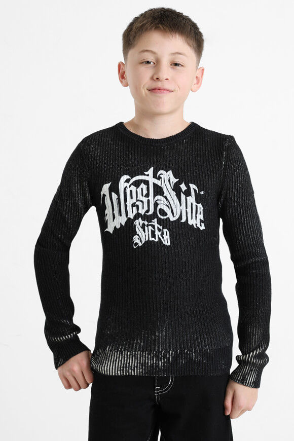 Sicko Strickpullover | Schwarz + Weiss | Jungen  | 10 von Sicko