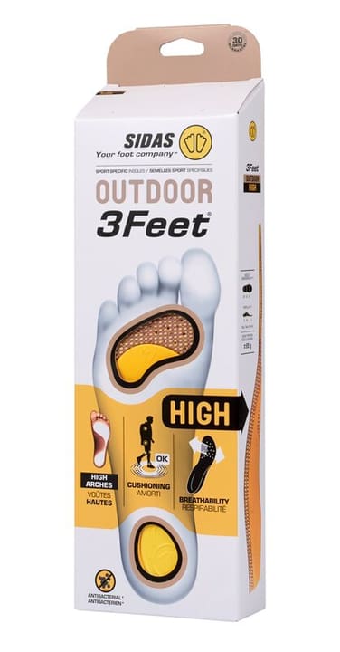 Sidas 3Feet Outdoor high Einlegesohle braun von Sidas