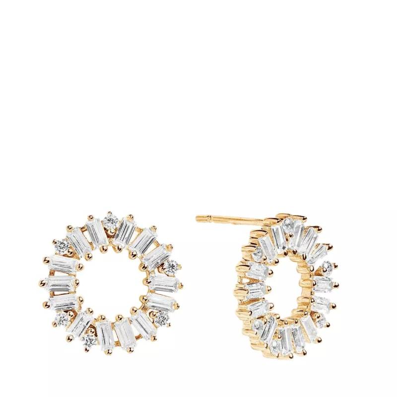 Sif Jakobs Jewellery Armbanduhr - Antella Circolo Earrings White Zirconia - Gr. unisize - in Gold - für Damen von Sif Jakobs Jewellery