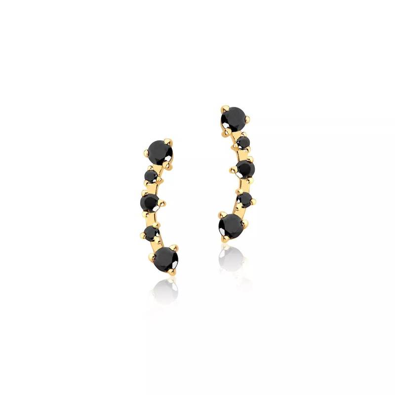 Sif Jakobs Jewellery Armbanduhr - Princess Earrings Black - Gr. unisize - in Gold - für Damen von Sif Jakobs Jewellery