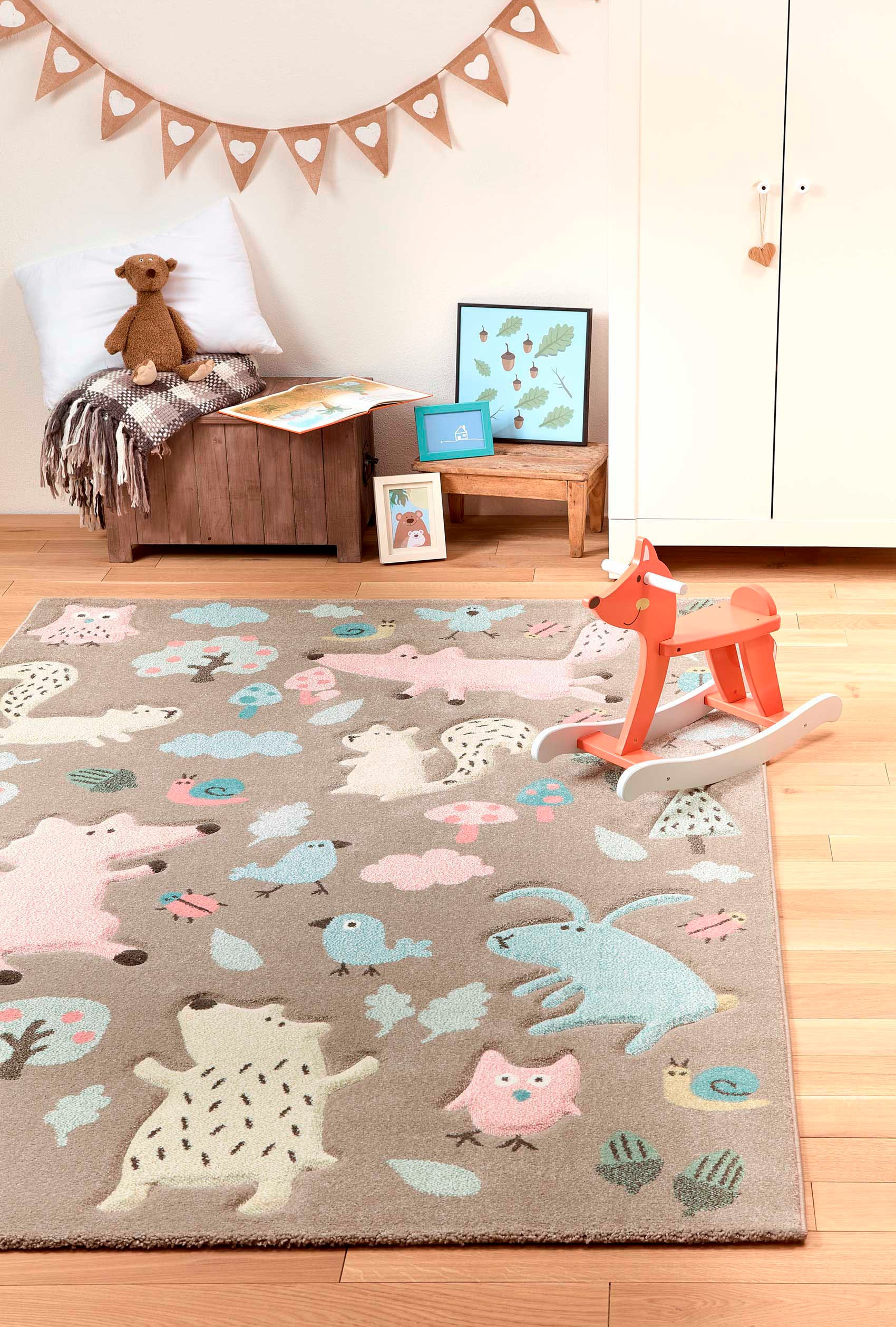 Sigikid Kinderteppich »Forest«, rechteckig, 13 mm Höhe, Wald Tiere Design, Kurzflor Sigikid Kinderteppich »Forest«, rechteckig, 13 mm Höhe, Wald Tiere Design, Kurzflor von sigikid