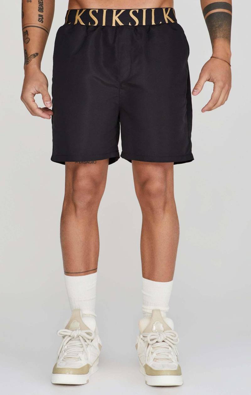 Badehose Swim Shorts Herren Schwarz L von Sik Silk