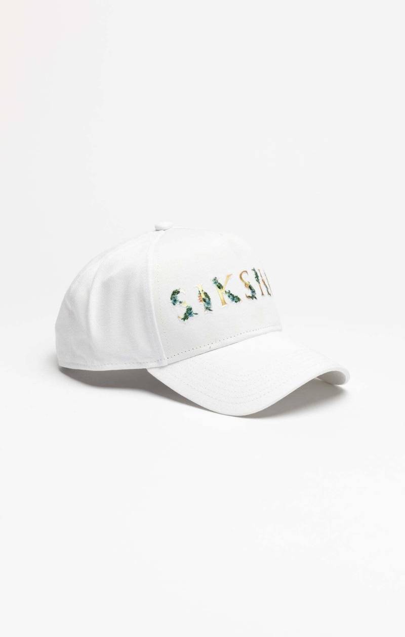 Cap Floral Embroidery Trucker Cap Herren Weiss ONE SIZE von Sik Silk