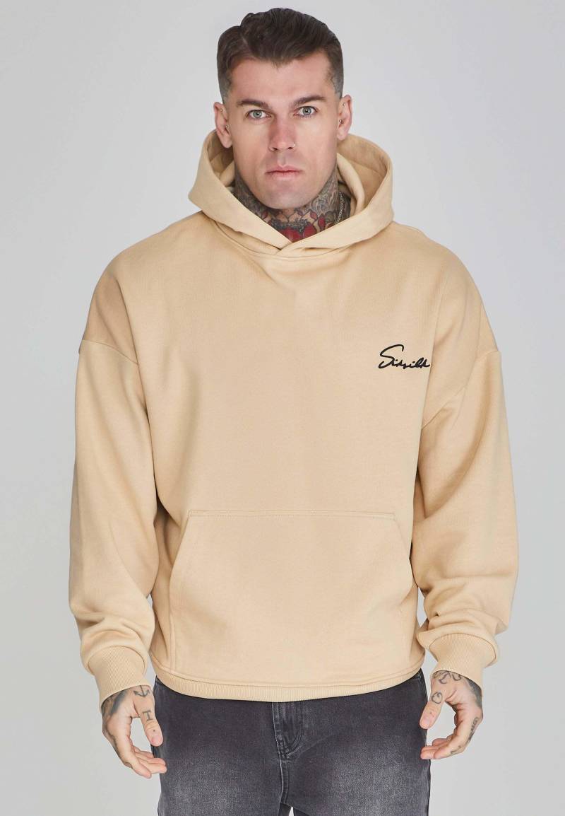 Hoodie Script Hoodie Herren Beige L von Sik Silk