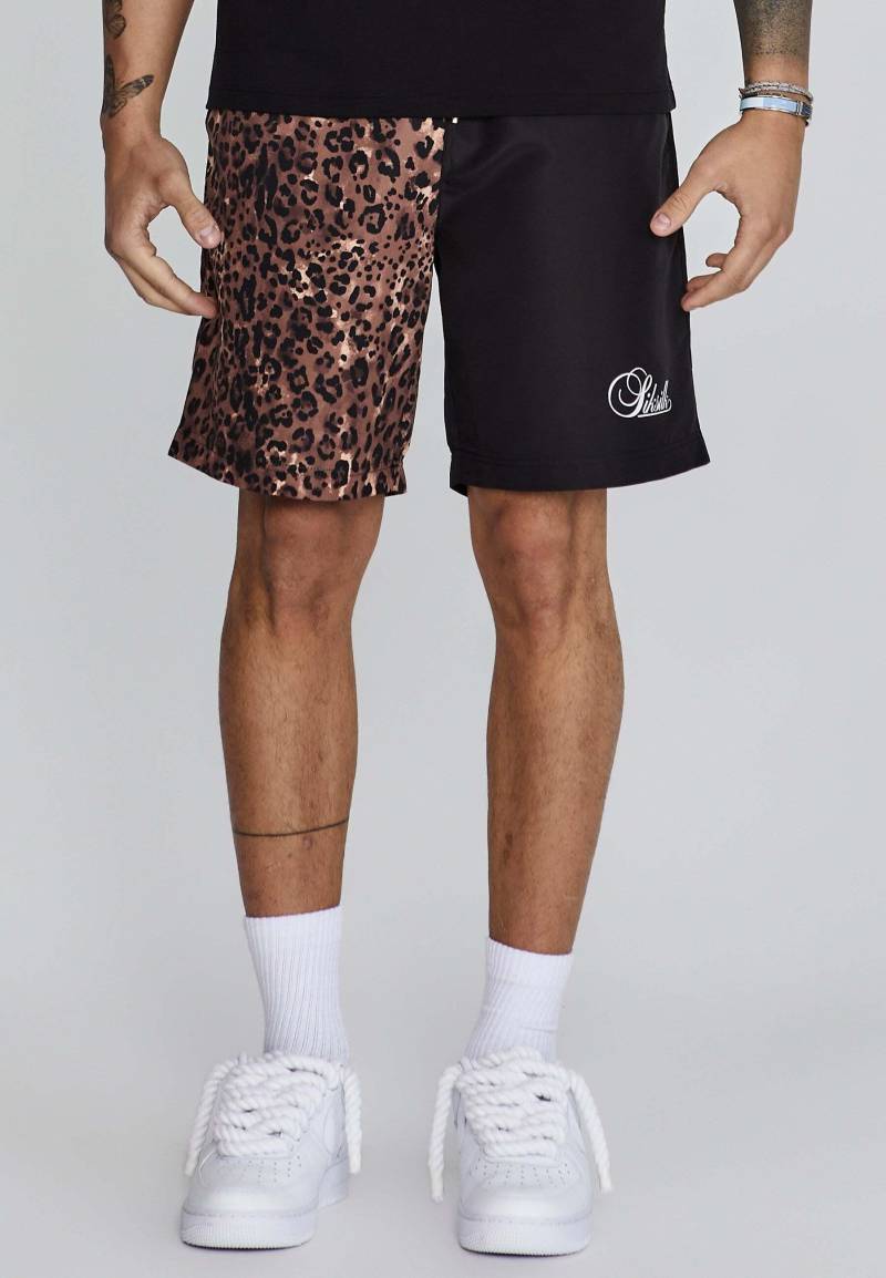 Sik Silk - Shorts Animal Print Shorts, für Herren, Schwarz, Größe S von Sik Silk