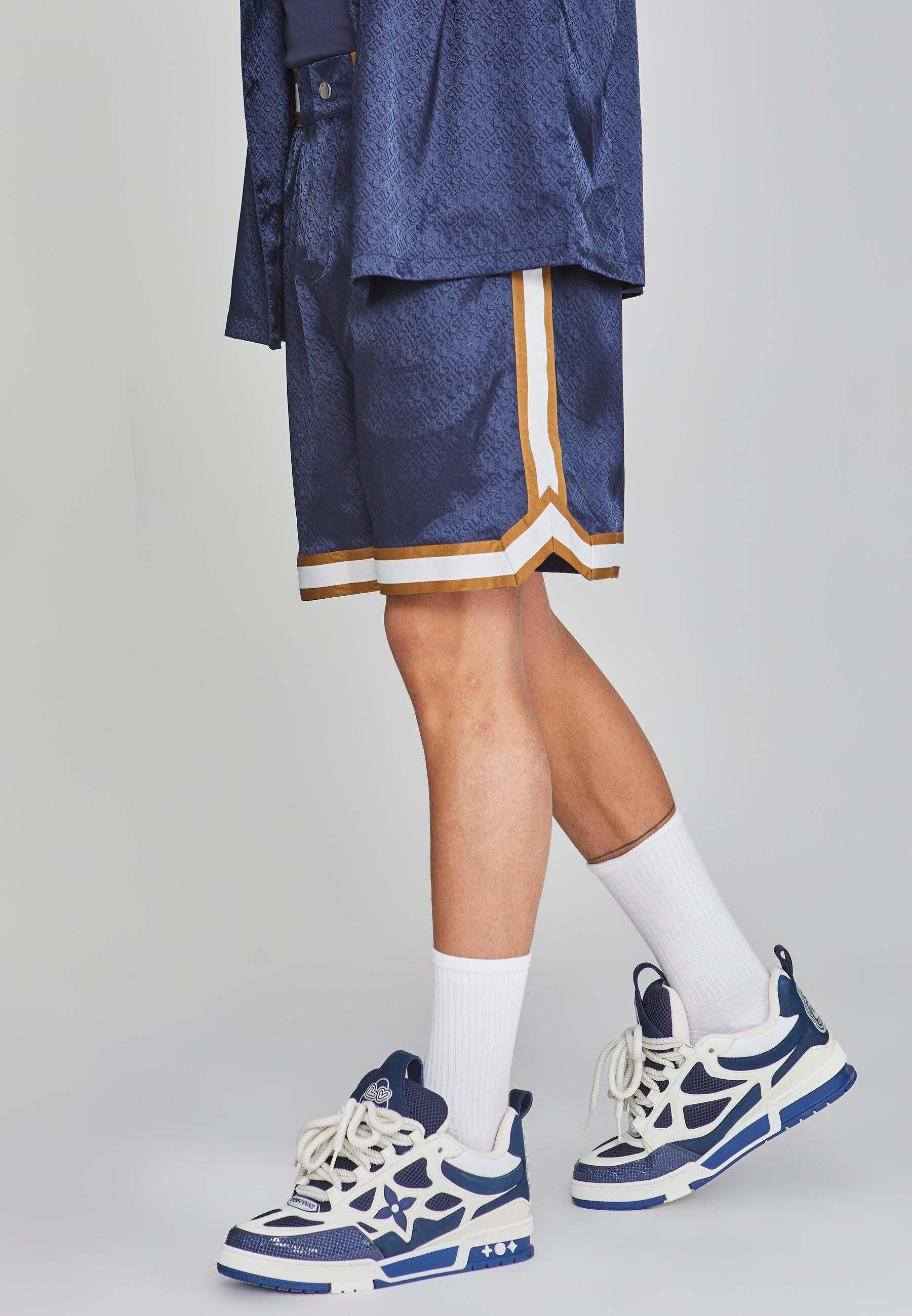 Shorts Resort Shorts In Navy Herren Blau L von Sik Silk