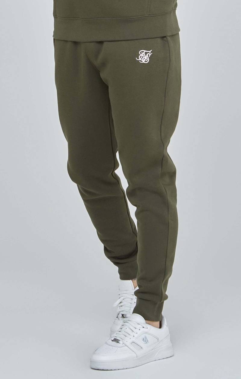 Sweatpants Essential Cuffed Jogger Herren Khaki S von Sik Silk