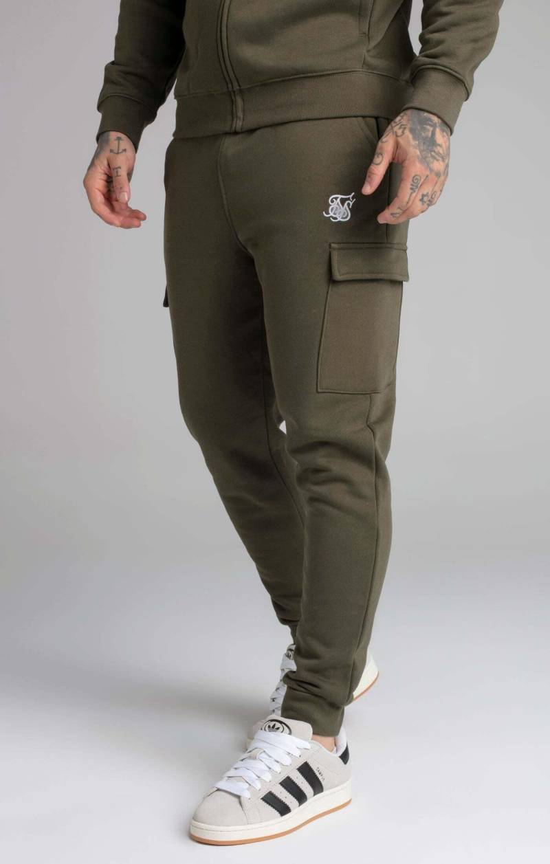 Sweatpants Khaki Essential Cargo Jogger Herren Khaki L von Sik Silk