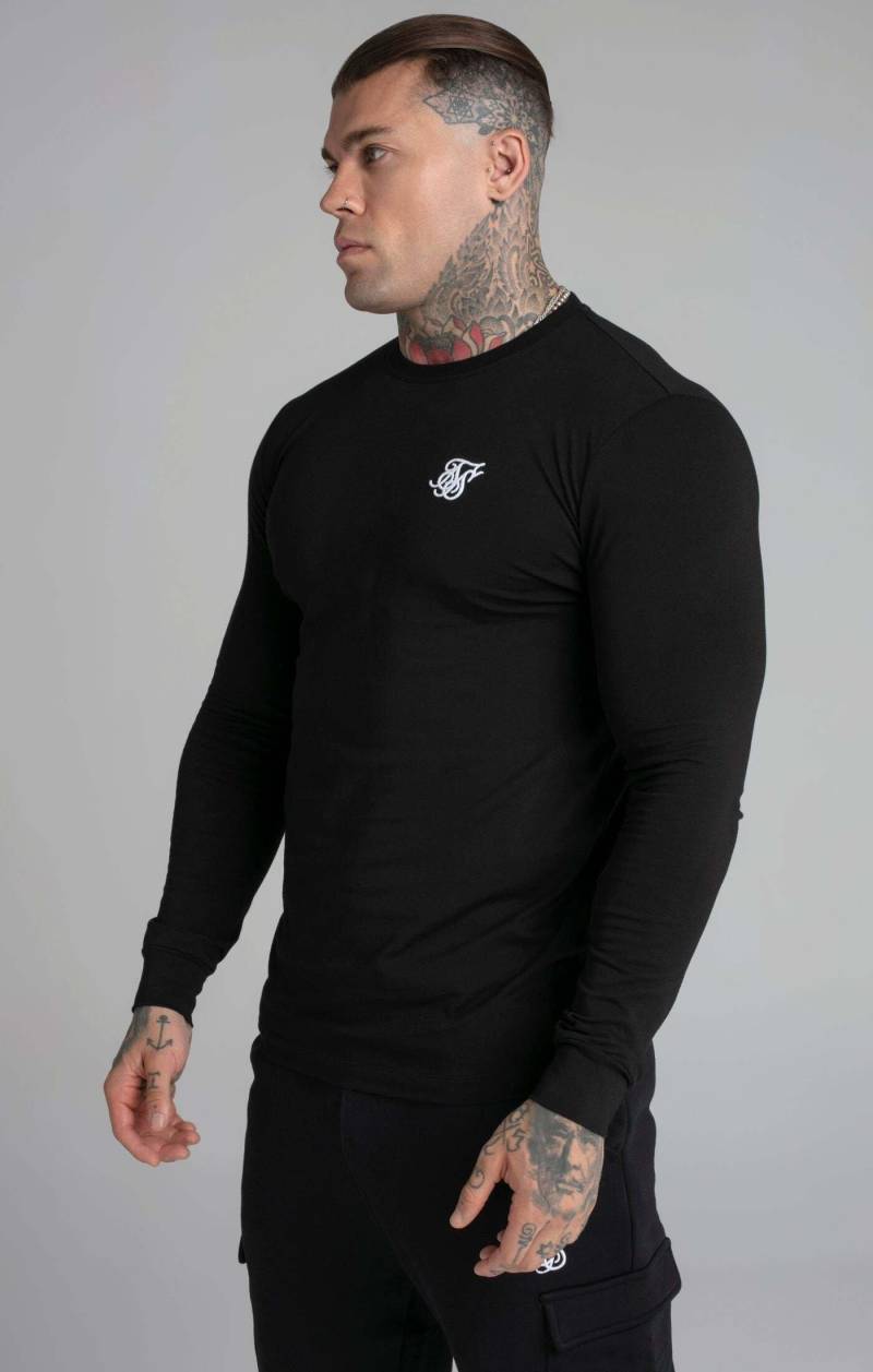 Sweatshirts Black Essential Sweatshirt Herren Schwarz XS von Sik Silk