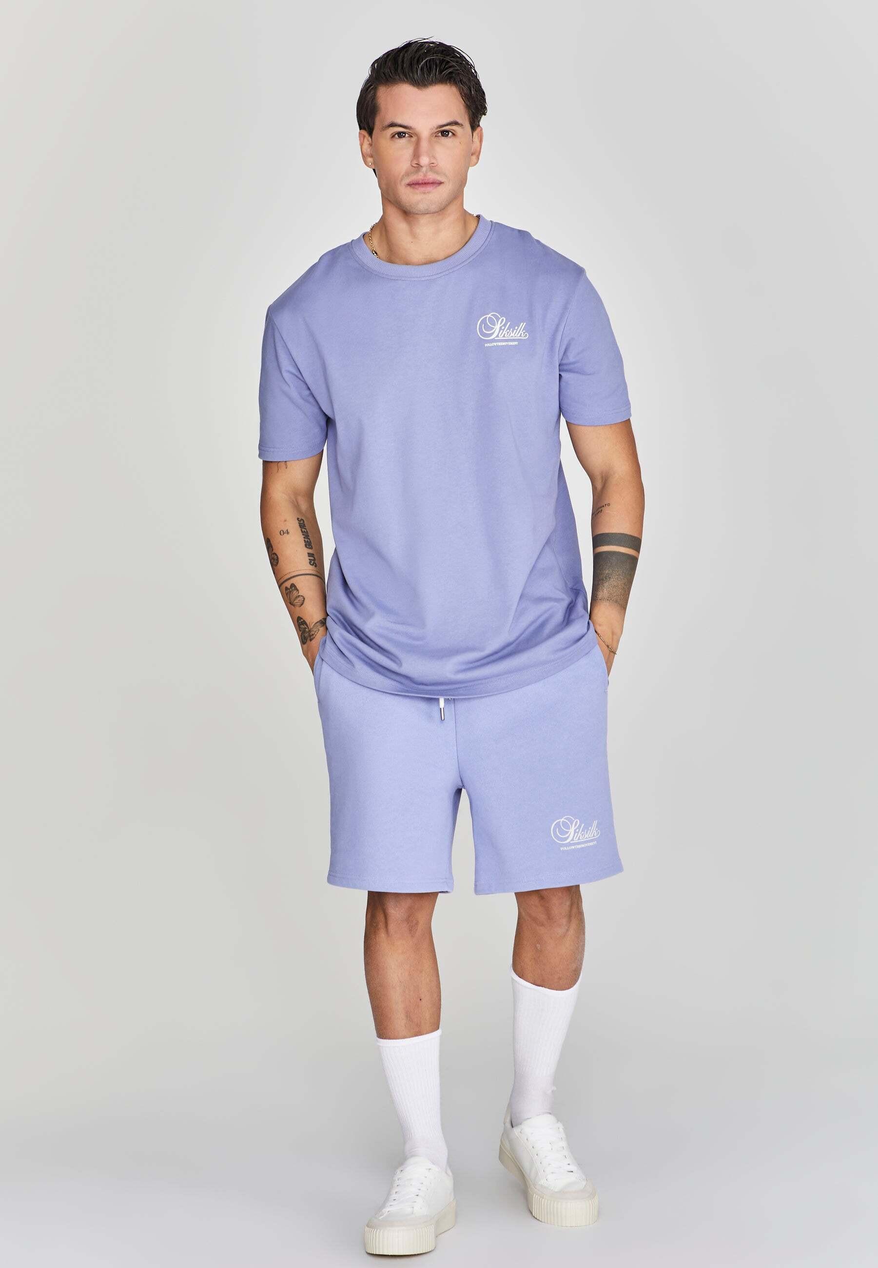 Sik Silk - Sweatshorts Logo Shorts in Purple, für Herren, Violett, Größe L von Sik Silk