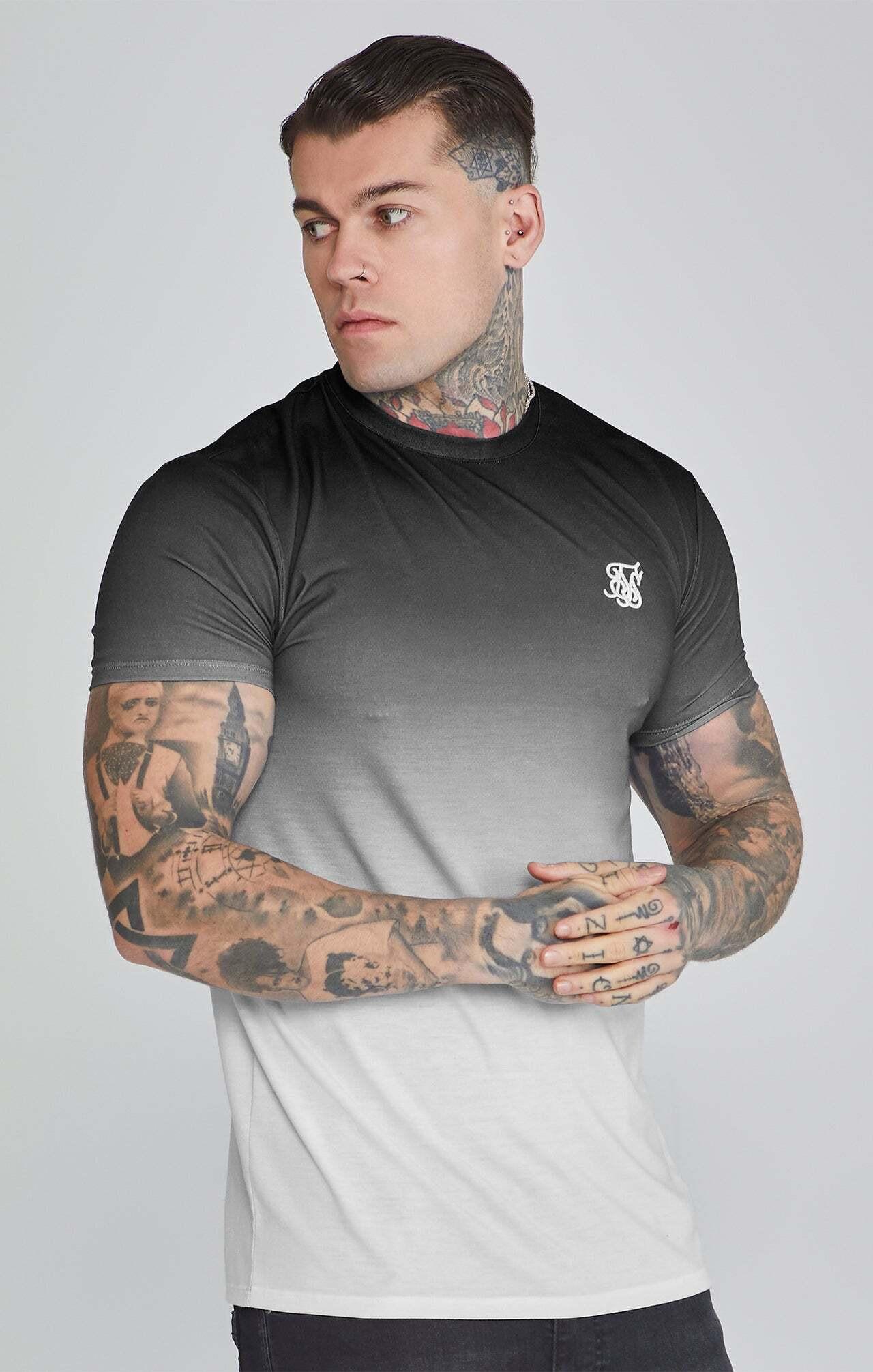 T-shirt Fade T-shirt In Black, Grey Herren Taubengrau M von Sik Silk