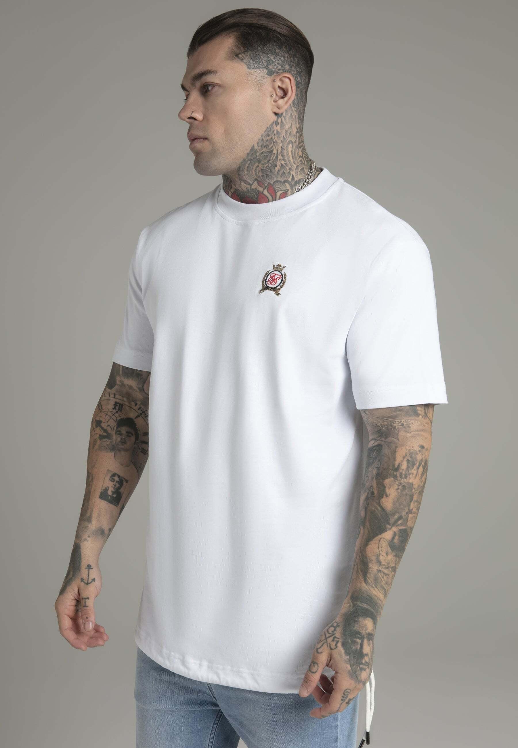 T-shirt Oversized T-shirt In White Herren Weiss L von Sik Silk