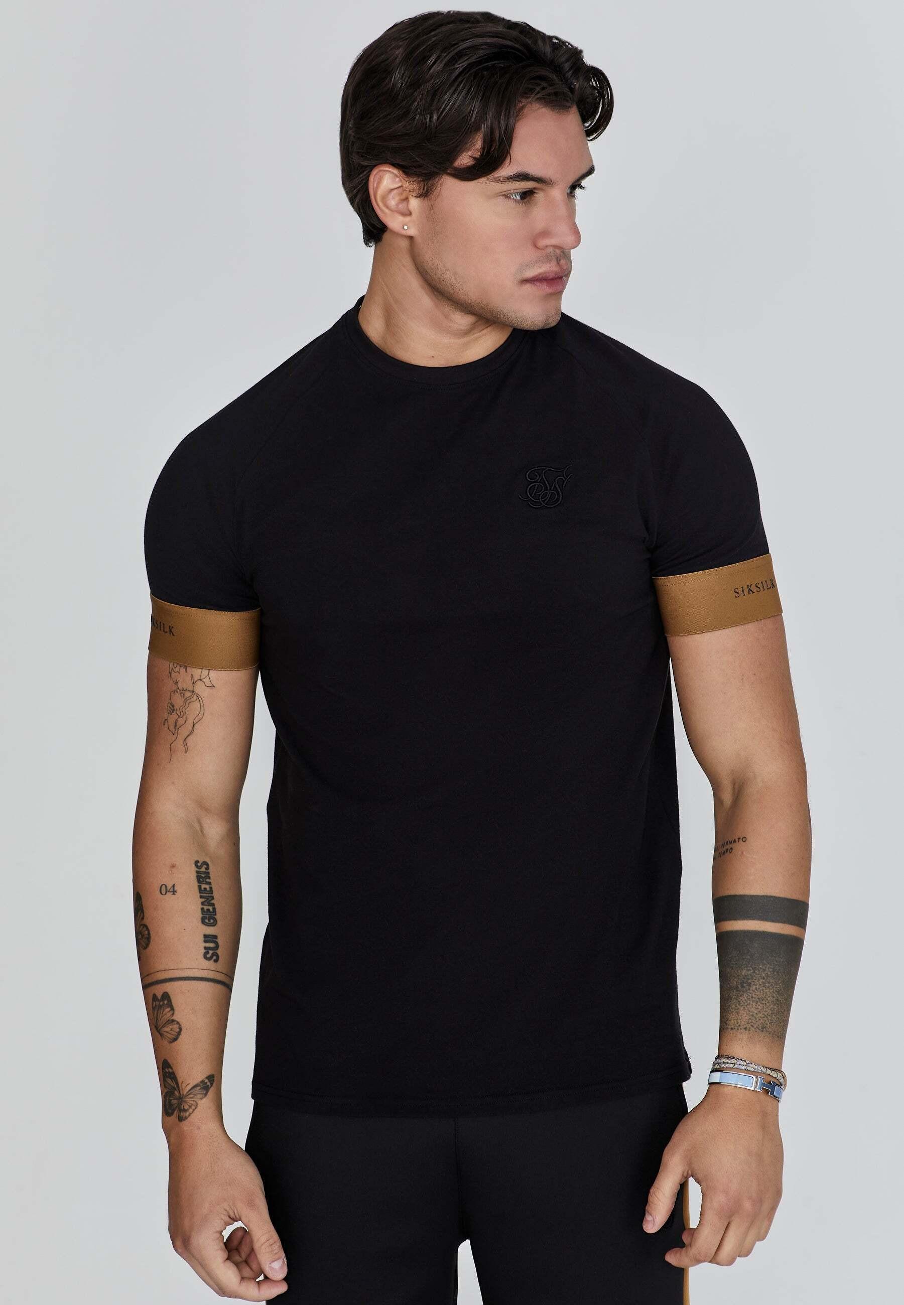 T-shirt Tech T-shirt Herren Schwarz L von Sik Silk