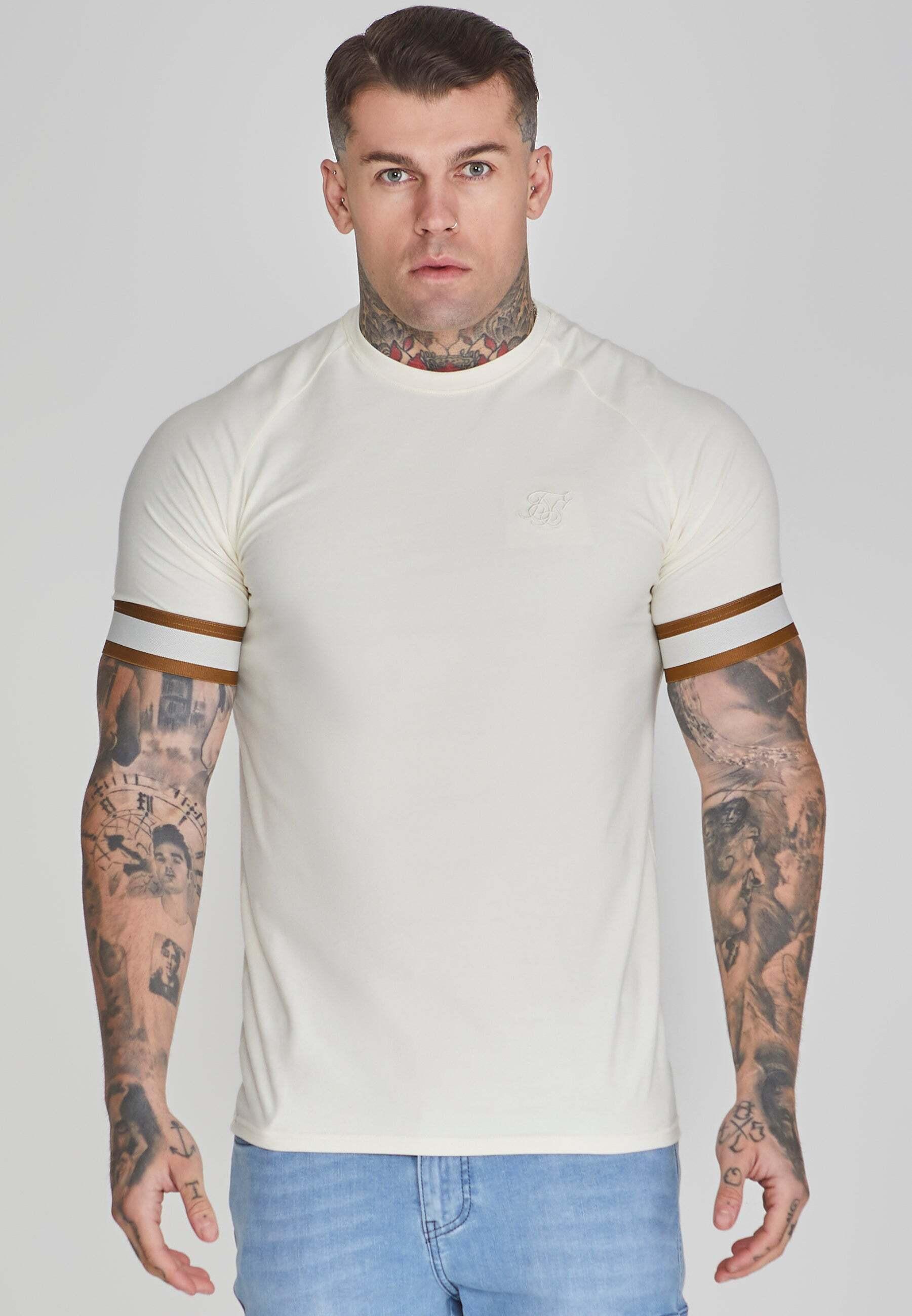 Sik Silk - T-Shirt Tech in Ecru, für Herren, Beige, Größe L von Sik Silk