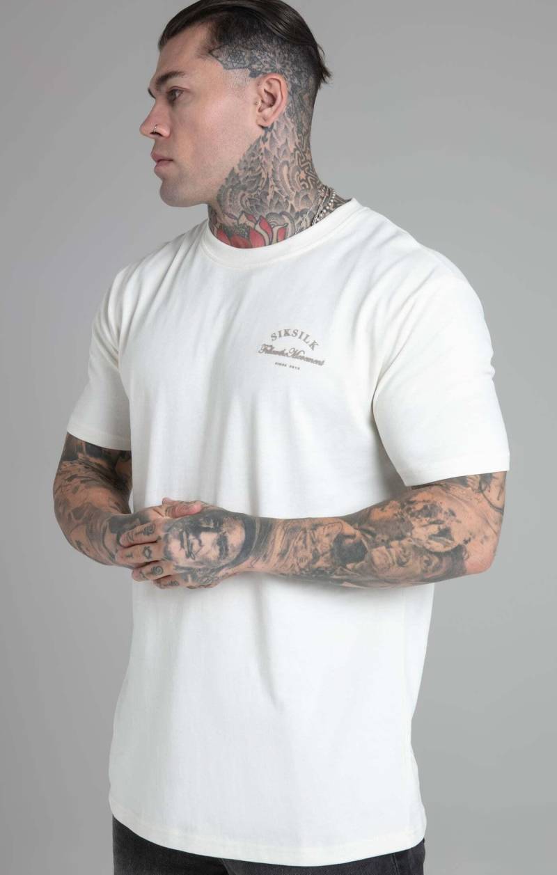 T-shirts Relaxed Fit T-shirt Herren Weiss M von Sik Silk