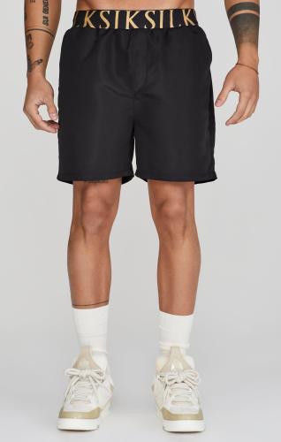 SikSilk Badehose Swim Shorts - schwarz (Grösse: M) von SikSilk