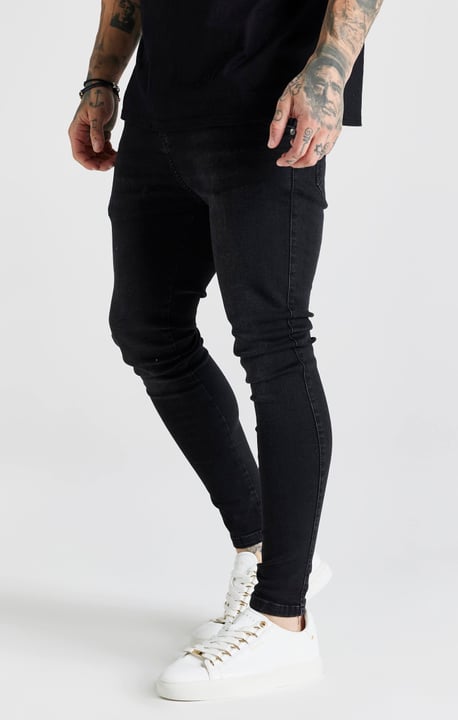 SikSilk Essential Skinny Jean Jeans schwarz von SikSilk