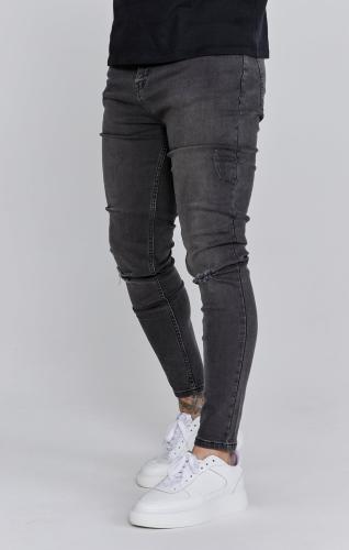 SikSilk Jeans Distressed Skinny Jeans - grau (Grösse: 34R) von SikSilk