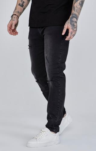 SikSilk Jeans Distressed Slim Fit Jeans - schwarz (Grösse: 30R) von SikSilk