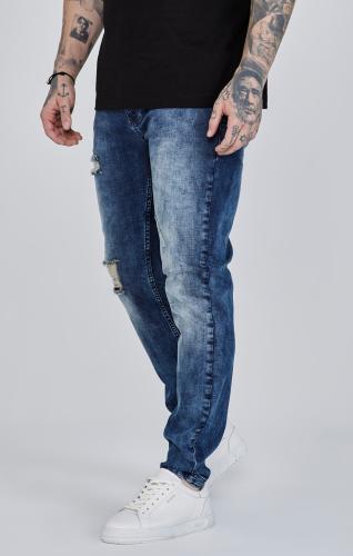 SikSilk Jeans Distressed Slim Fit - denimblau (Grösse: 28R) von SikSilk