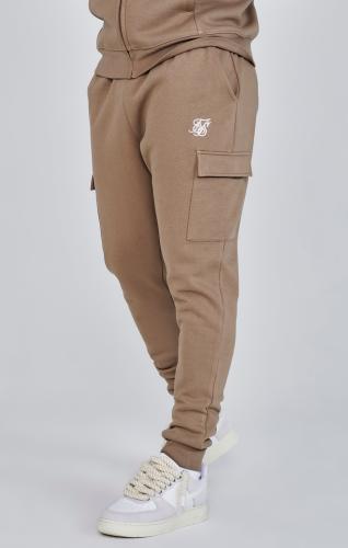 SikSilk Jogginghosen Essentials Cargo Joggers - braun (Grösse: L) von SikSilk