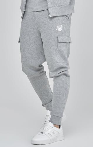 SikSilk Jogginghosen Essentials Cargo Joggers - grau (Grösse: L) von SikSilk