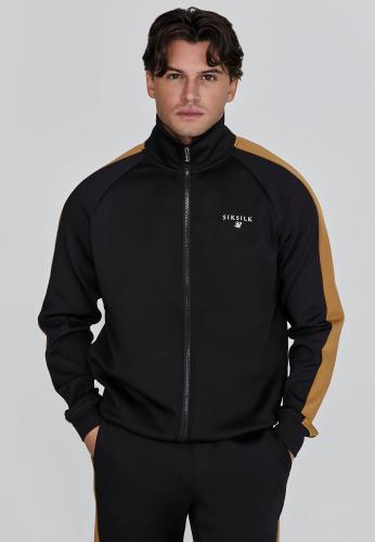 SikSilk Sweatjacke Track Top - schwarz (Grösse: M) von SikSilk