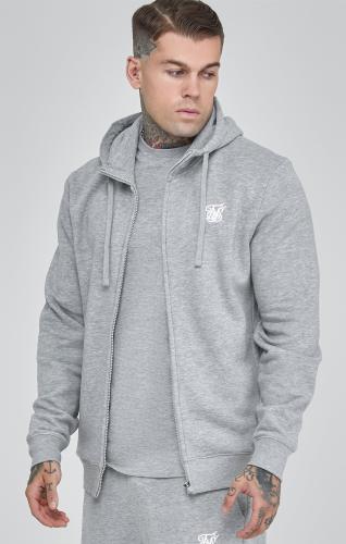 SikSilk Sweatjacken Essentials Full Zip Hoodie - grau (Grösse: M) von SikSilk