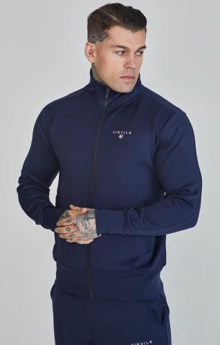SikSilk Sweatjacken Essentials Poly Track Top - navy (Grösse: XXL) von SikSilk