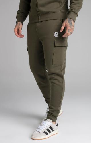 SikSilk Sweatpants Khaki Essential Cargo Jogger - khaki (Grösse: L) von SikSilk