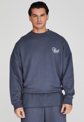 SikSilk Sweatshirts Graphic Sweater - blau (Grösse: L) von SikSilk