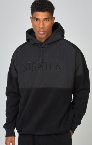 SikSilk Sweatshirts Polar Fleece Cut & Sew Overhead Hoodie - schwarz (Grösse: L) von SikSilk