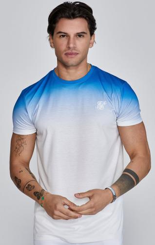 SikSilk T-Shirt Fade T-Shirt in Blue, White - weiss (Grösse: M) von SikSilk