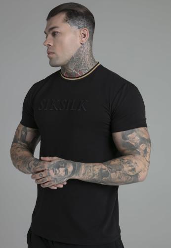 SikSilk T-Shirt Logo T-Shirt in Black - schwarz (Grösse: L) von SikSilk