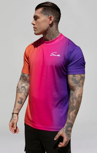 SikSilk T-Shirt Script Fade T-Shirt in Pink, Purple - multicolor (Grösse: L) von SikSilk