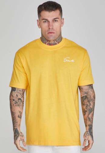 SikSilk T-Shirt Script T-Shirt - gelb (Grösse: L) von SikSilk