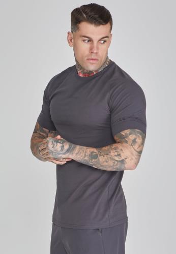 SikSilk T-Shirt Smart T-Shirt in Dark Grey - grau (Grösse: S) von SikSilk